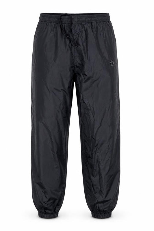 Jerzees Men’s Black M Nylon Jogger Trousers with Drawstring Waist