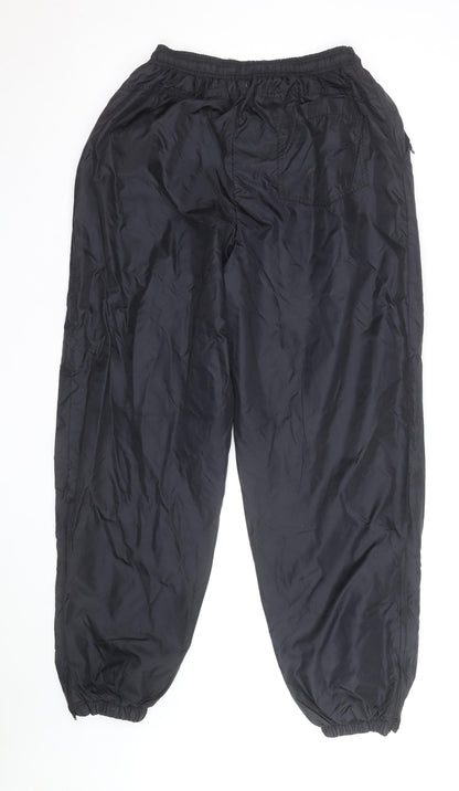 Jerzees Men’s Black M Nylon Jogger Trousers with Drawstring Waist