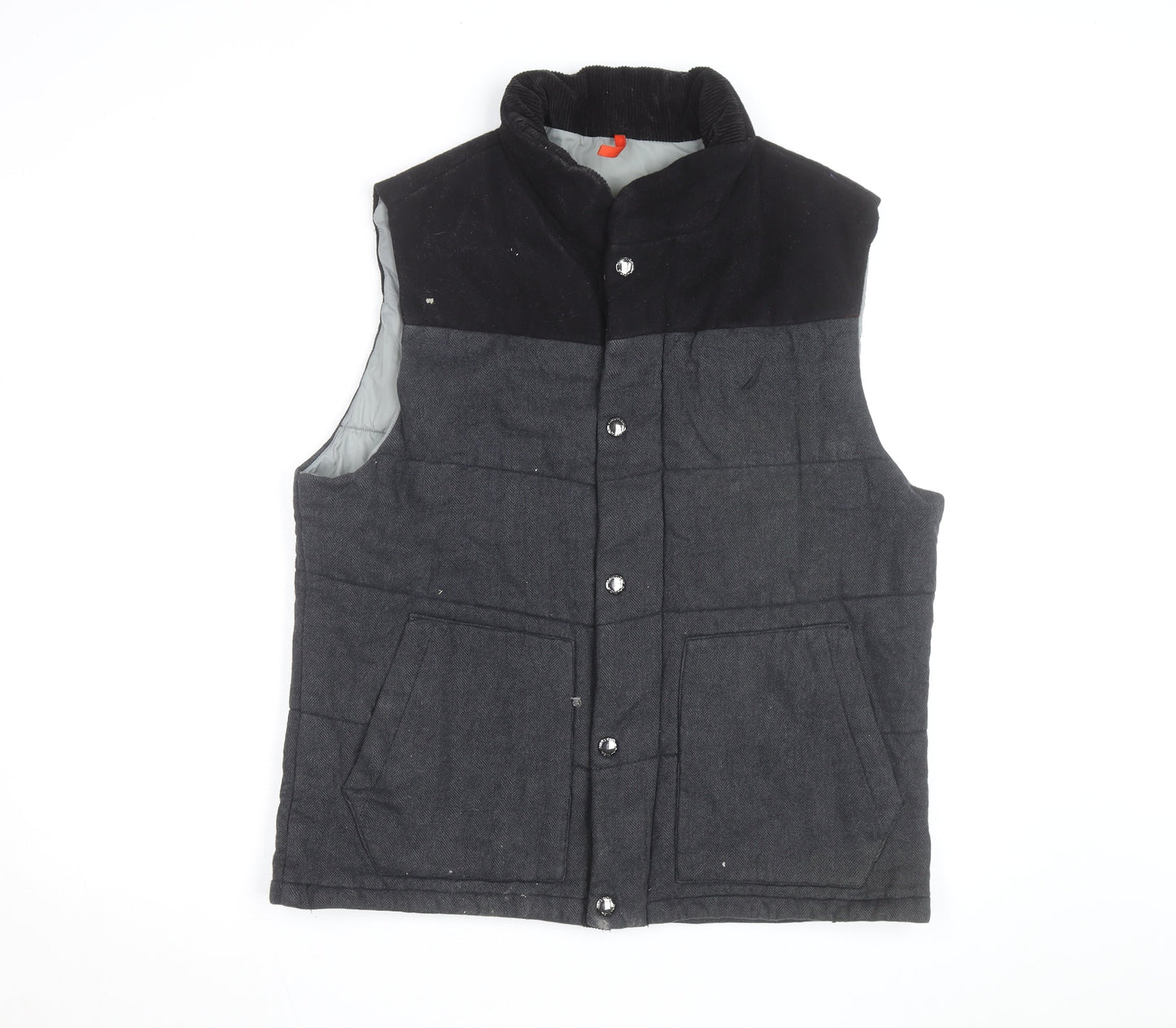 Nautica Men's Grey Wool Blend Padded Waistcoat Lined Bodywarmer Size L