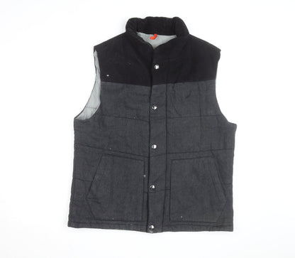 Nautica Men's Grey Wool Blend Padded Waistcoat Lined Bodywarmer Size L