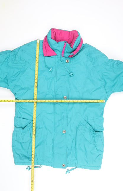 N43 Men's Blue 90s Retro Puffer Jacket Size L Winter Coat