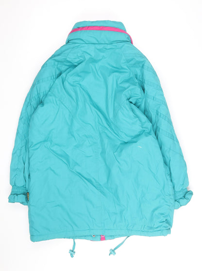 N43 Men's Blue 90s Retro Puffer Jacket Size L Winter Coat