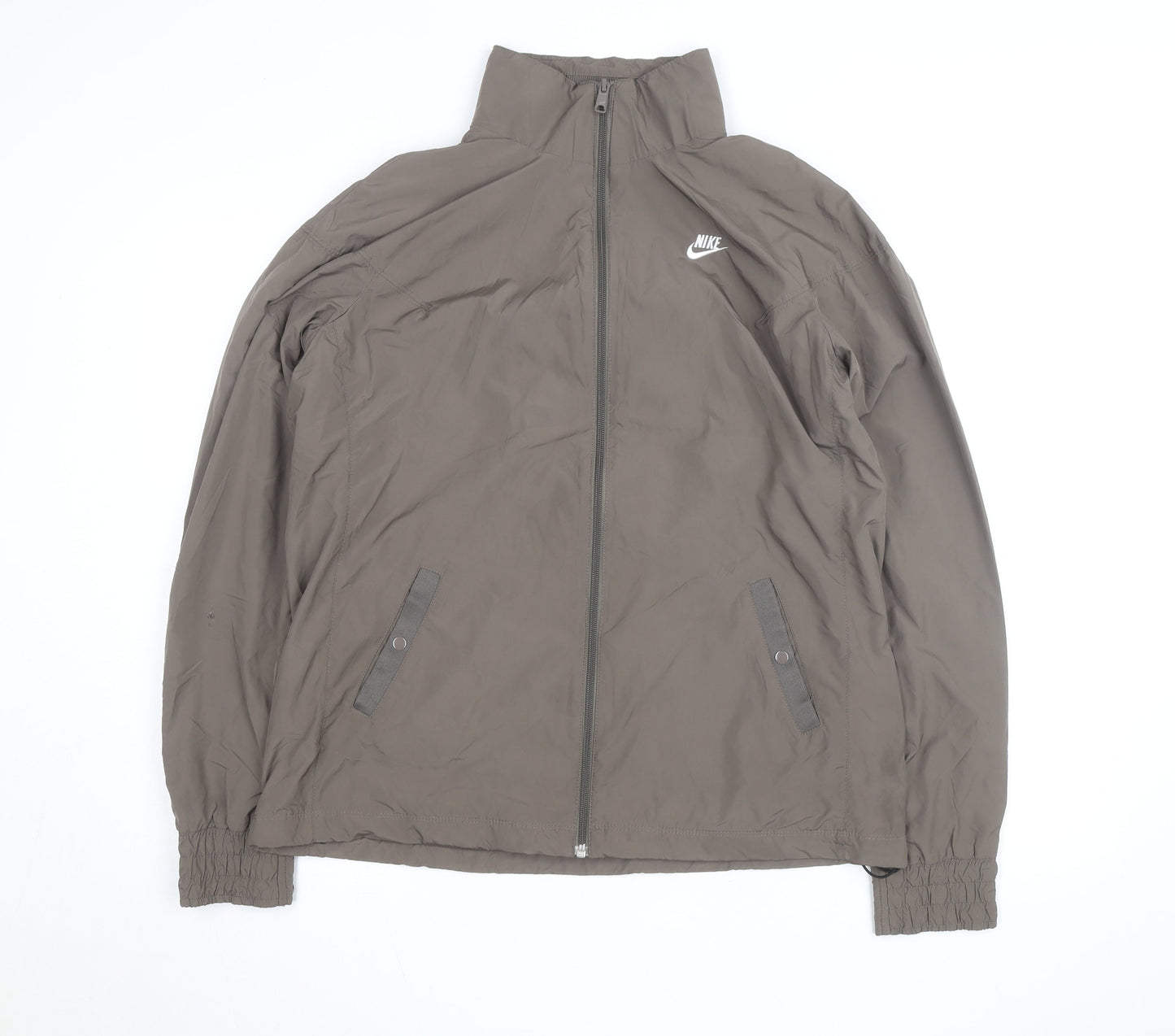 Nike Boys Brown Lightweight Windbreaker Jacket XL 16 Years Full Zip Sportswear
