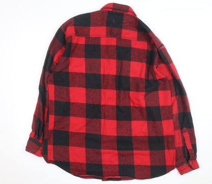 C.E. Schmidt Workwear Men's Red Black Check Flannel Shirt Size L