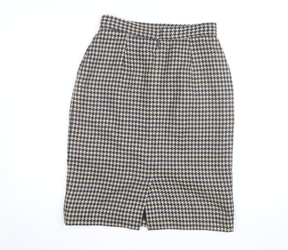 Evan Picone Women’s Blue Houndstooth Wool Pencil Skirt Size 10