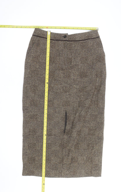 Dana Buchman Women's Brown Tweed Wool Pencil Skirt Size 12