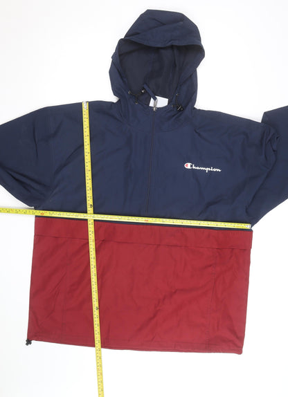 Champion Men's Blue XL Hooded Windbreaker Jacket