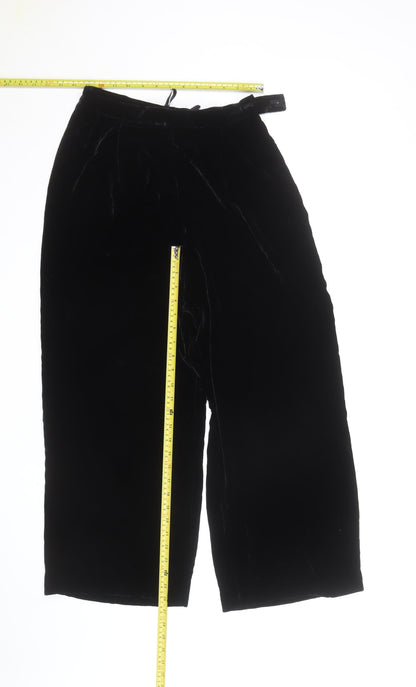 Liz Claiborne Women’s Black Velvet Wide-Leg Trousers Size 8