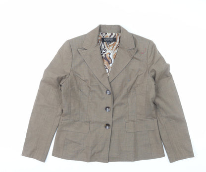 Kasper Women's Beige Single-Breasted Blazer Size 10 Classic Fit