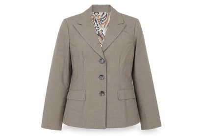 Kasper Women's Beige Single-Breasted Blazer Size 10 Classic Fit