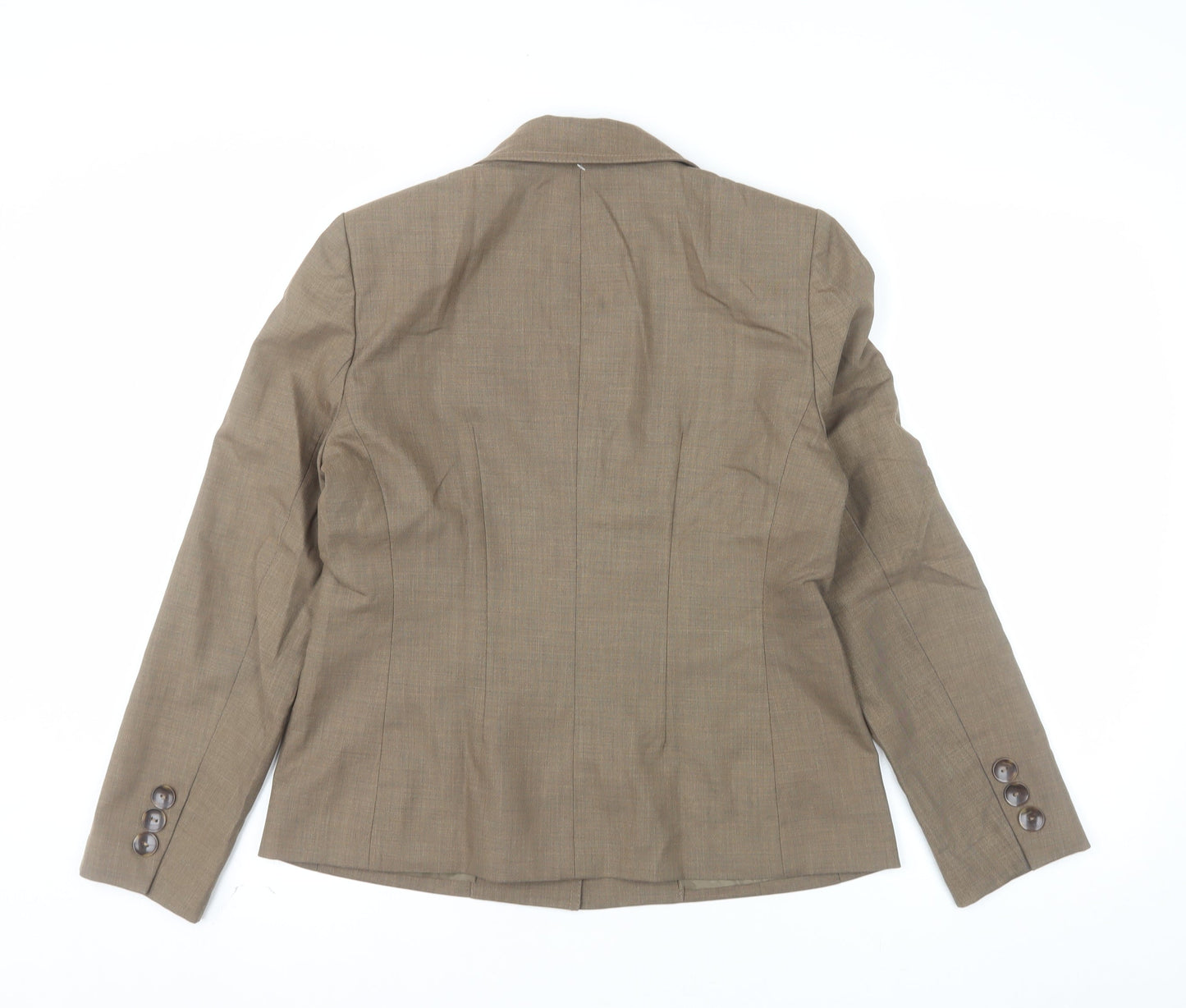 Kasper Women's Beige Single-Breasted Blazer Size 10 Classic Fit