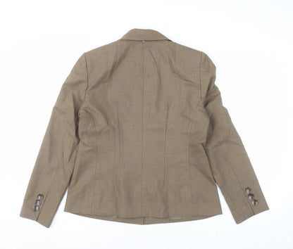 Kasper Women's Beige Single-Breasted Blazer Size 10 Classic Fit