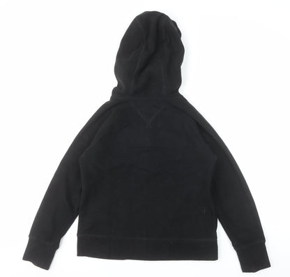 Tommy Hilfiger Women Black XS Full Zip Hoodie Fleece Sporty Warm