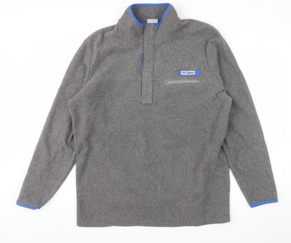 Columbia Men's Grey Fleece 1/4 Zip Sweatshirt Size L