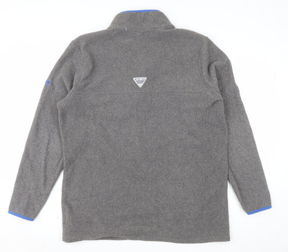 Columbia Men's Grey Fleece 1/4 Zip Sweatshirt Size L