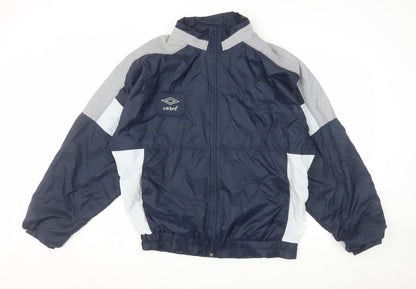 Umbro Men’s Blue Large Track Jacket Retro 90s Lightweight Zip Up