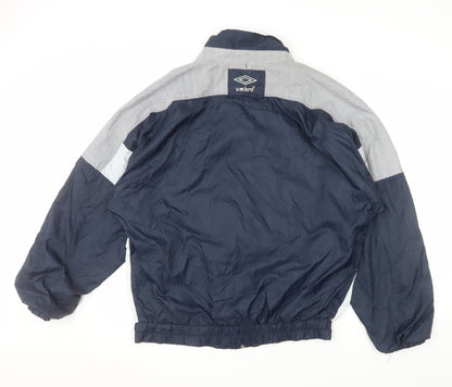 Umbro Men’s Blue Large Track Jacket Retro 90s Lightweight Zip Up