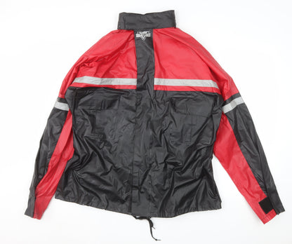 Nelson-Rigg Men’s Red Black Waterproof Motorcycle Rain Jacket L