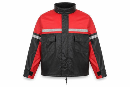 Nelson-Rigg Men’s Red Black Waterproof Motorcycle Rain Jacket L
