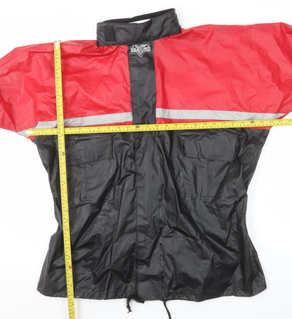 Nelson-Rigg Men’s Red Black Waterproof Motorcycle Rain Jacket L