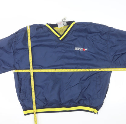 Rawlings Men's Blue XL Pullover Sweatshirt V-Neck Marathon Sports Vintage