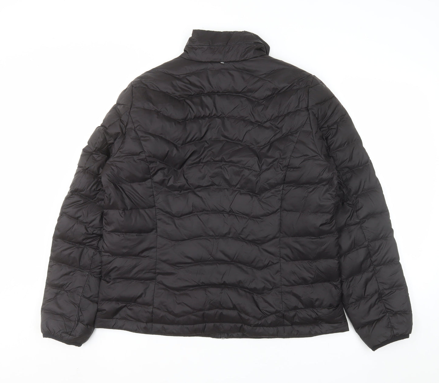 Eddie Bauer Women's Black Puffer Jacket Size L Lightweight Down