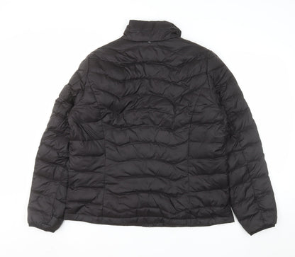 Eddie Bauer Women's Black Puffer Jacket Size L Lightweight Down