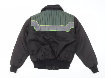 Arctowear Men's Black Bomber Jacket Size M Nylon Winter Zip-Up