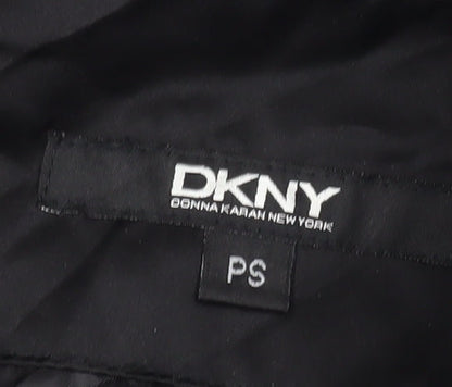 DKNY Womens Black S Hooded Puffer Jacket Winter Coat