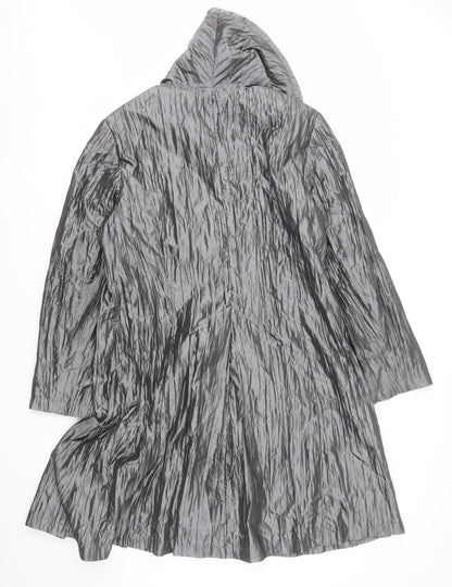 Bianca Nygard Women’s Grey Petite Size 12 Mid-Length Buttoned Coat