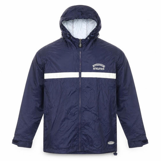 English Bay Men's Blue Hooded Windbreaker Jacket Size S