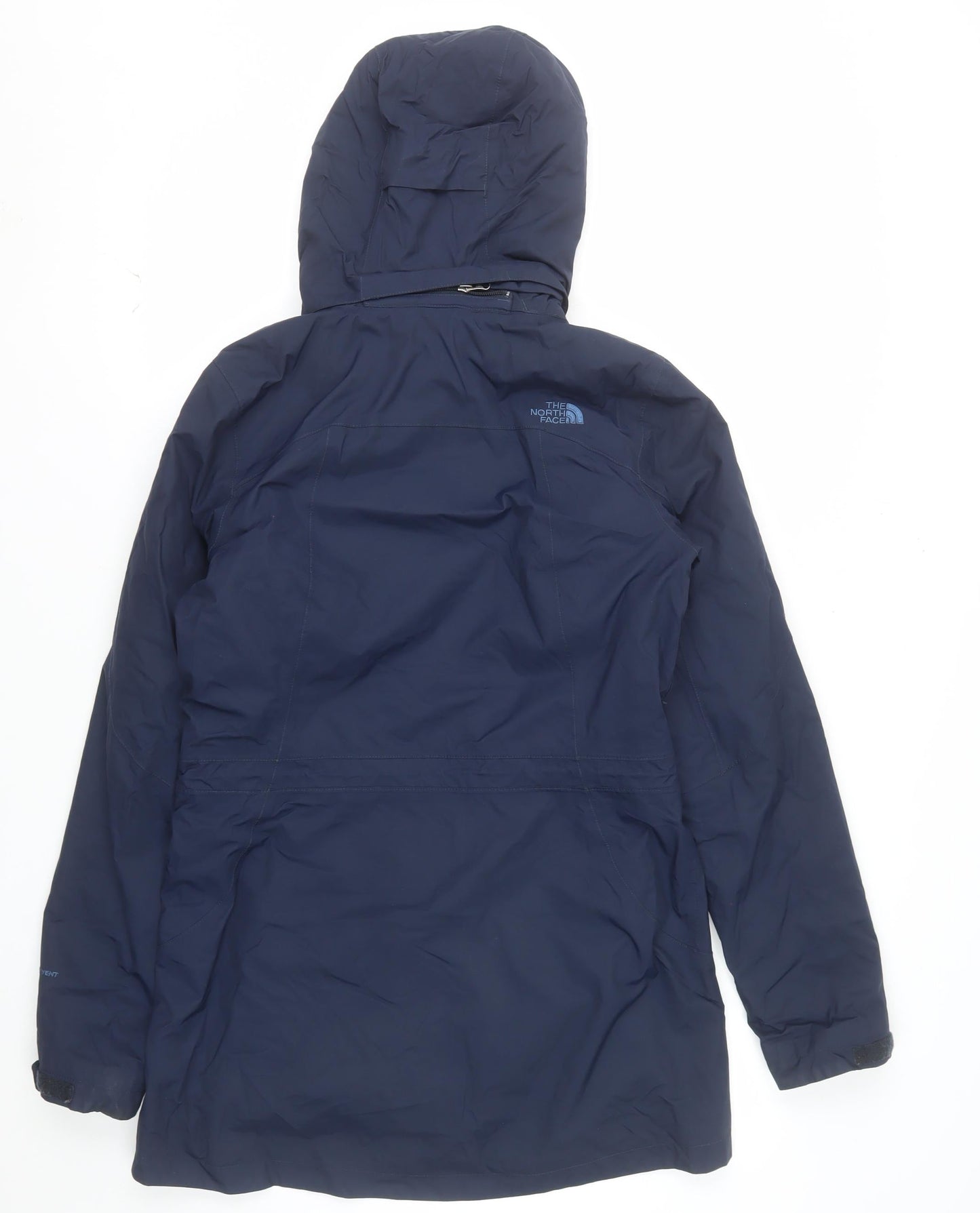 The North Face Women's Blue Long Hooded Waterproof Parka Coat Size S