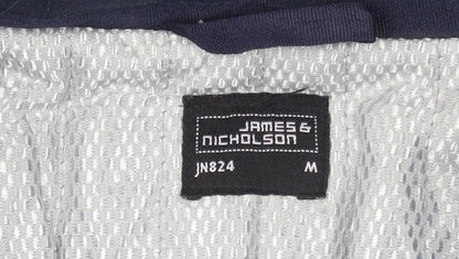 James & Nicholson Men's Blue Softshell Hooded Jacket M Windproof Waterproof