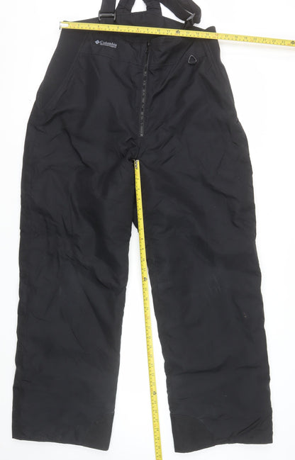 Columbia Men Black L Snow Pants Waterproof Insulated Winter Trousers