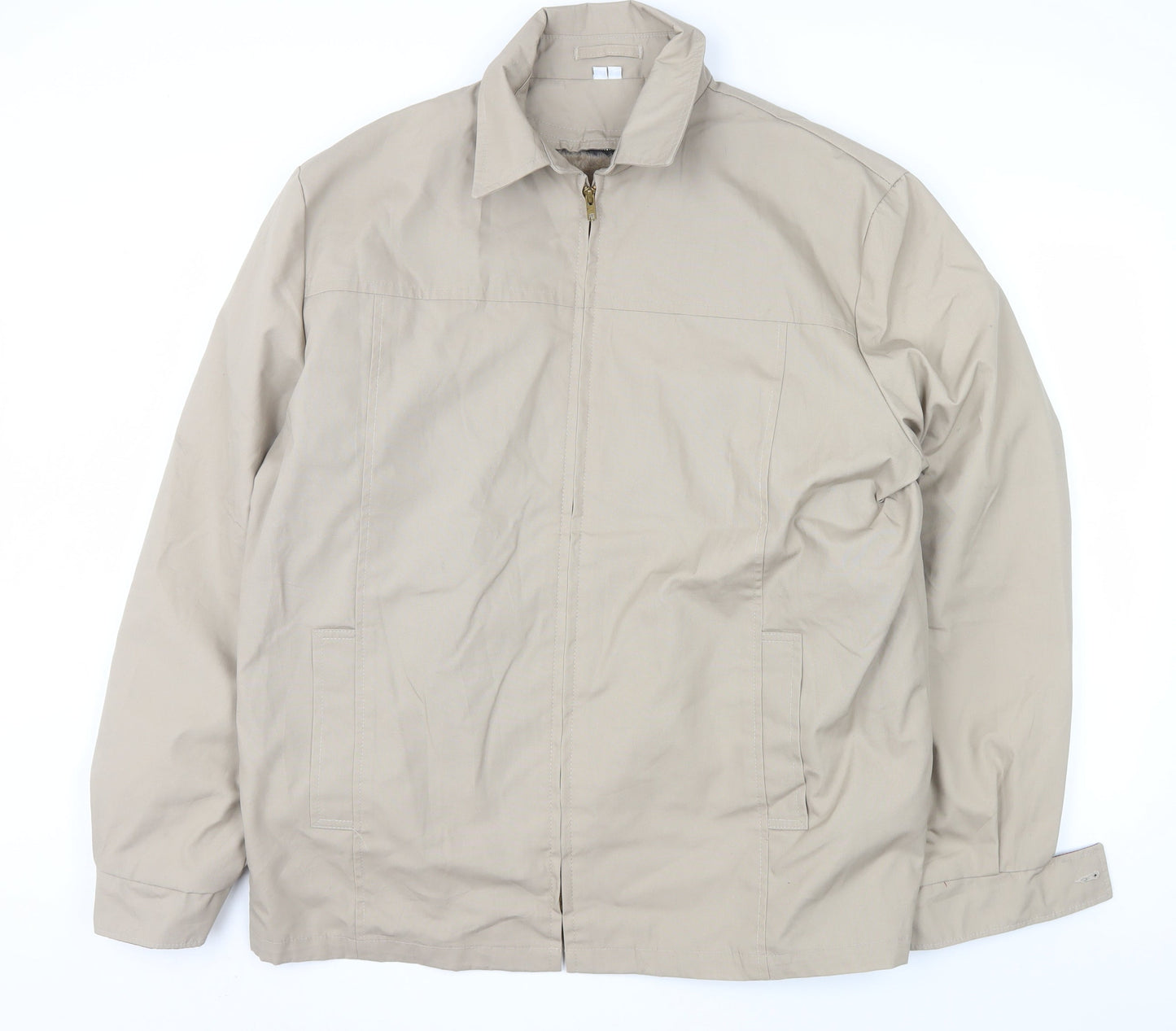 English Squire Men’s Beige Lined Basic Jacket L Regular Fit Beige