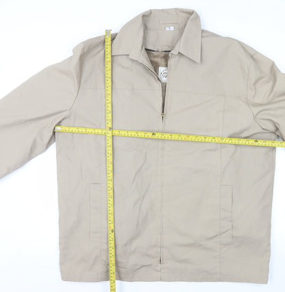 English Squire Men’s Beige Lined Basic Jacket L Regular Fit Beige