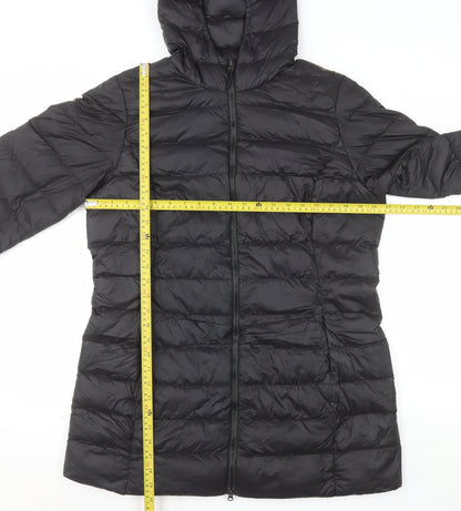 Eddie Bauer Women’s Black Long Hooded Down Puffer Coat Size L