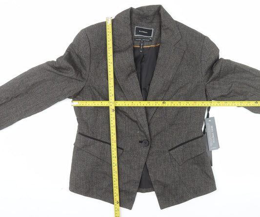 Le Château Women’s Grey Wool Blend Blazer Jacket M Regular Fit
