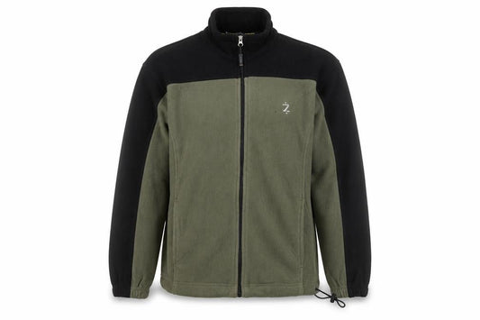 IZOD Men’s Green Black Fleece Full Zip Outdoor Jacket Size M