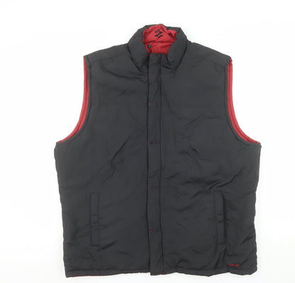 IZOD Mens Black XL Padded Polyester Bodywarmer Waistcoat