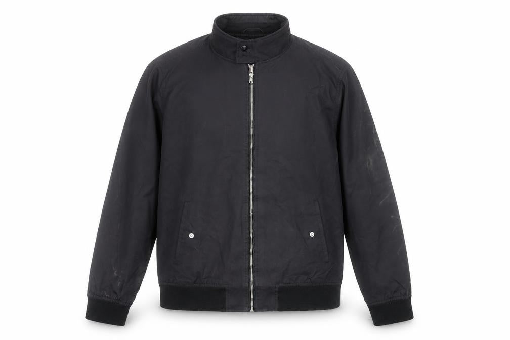 Next Men's Black L Bomber Jacket Full Zip Classic Casual