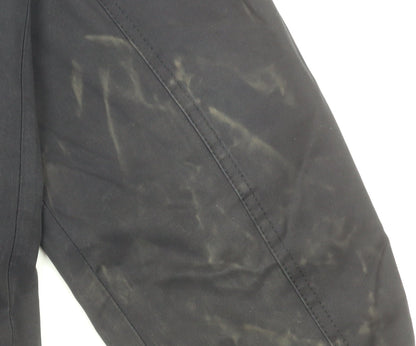 Next Men's Black L Bomber Jacket Full Zip Classic Casual