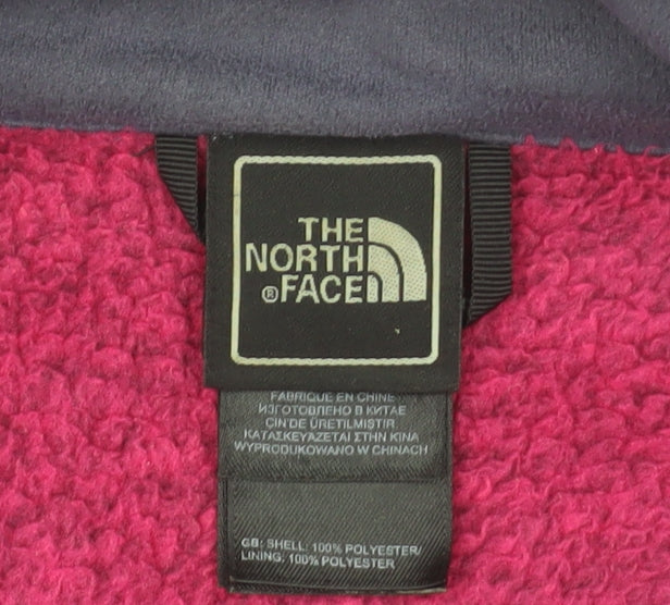 The North Face Women's Pink Fleece Full Zip Outdoor Jacket Size L