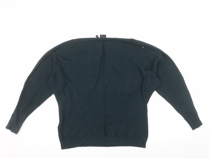 Editor's Cut Women's Green Size 12 Boat Neck Knit Jumper