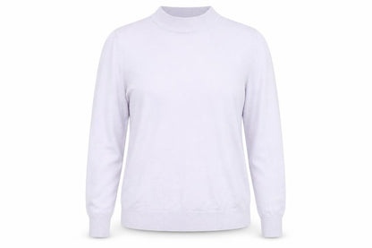 Bonmarché Women’s Purple Mock Neck Acrylic Jumper Size 16
