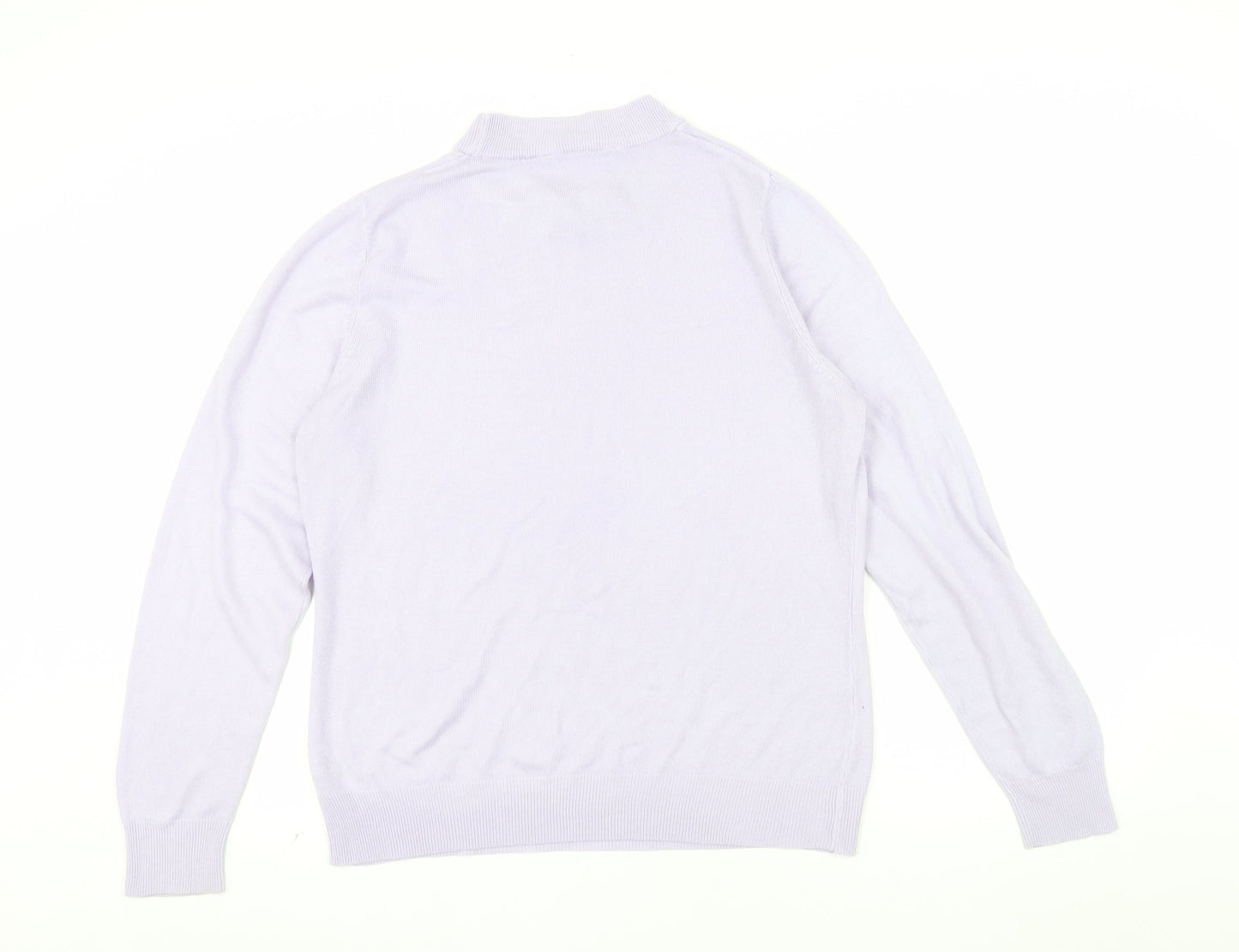 Bonmarché Women’s Purple Mock Neck Acrylic Jumper Size 16