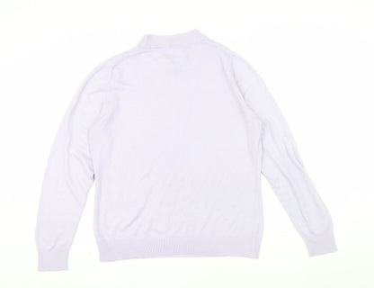 Bonmarché Women’s Purple Mock Neck Acrylic Jumper Size 16