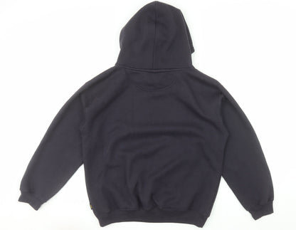 Plain Lazy Mens Black Pullover Hoodie S Graphic Logo Cotton Blend
