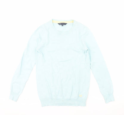 Crew Clothing Company Women’s Blue Cotton Cashmere Jumper Size 8
