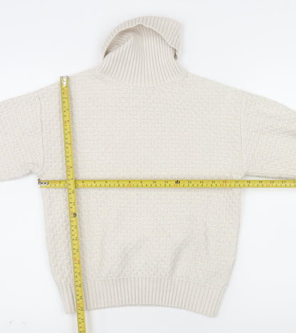 Marks and Spencer Women’s Beige Roll Neck Knit Jumper Size S